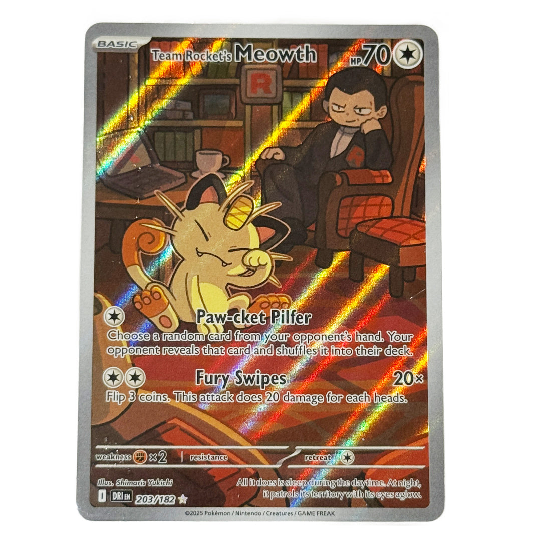 Team Rocket's Meowth 203/182